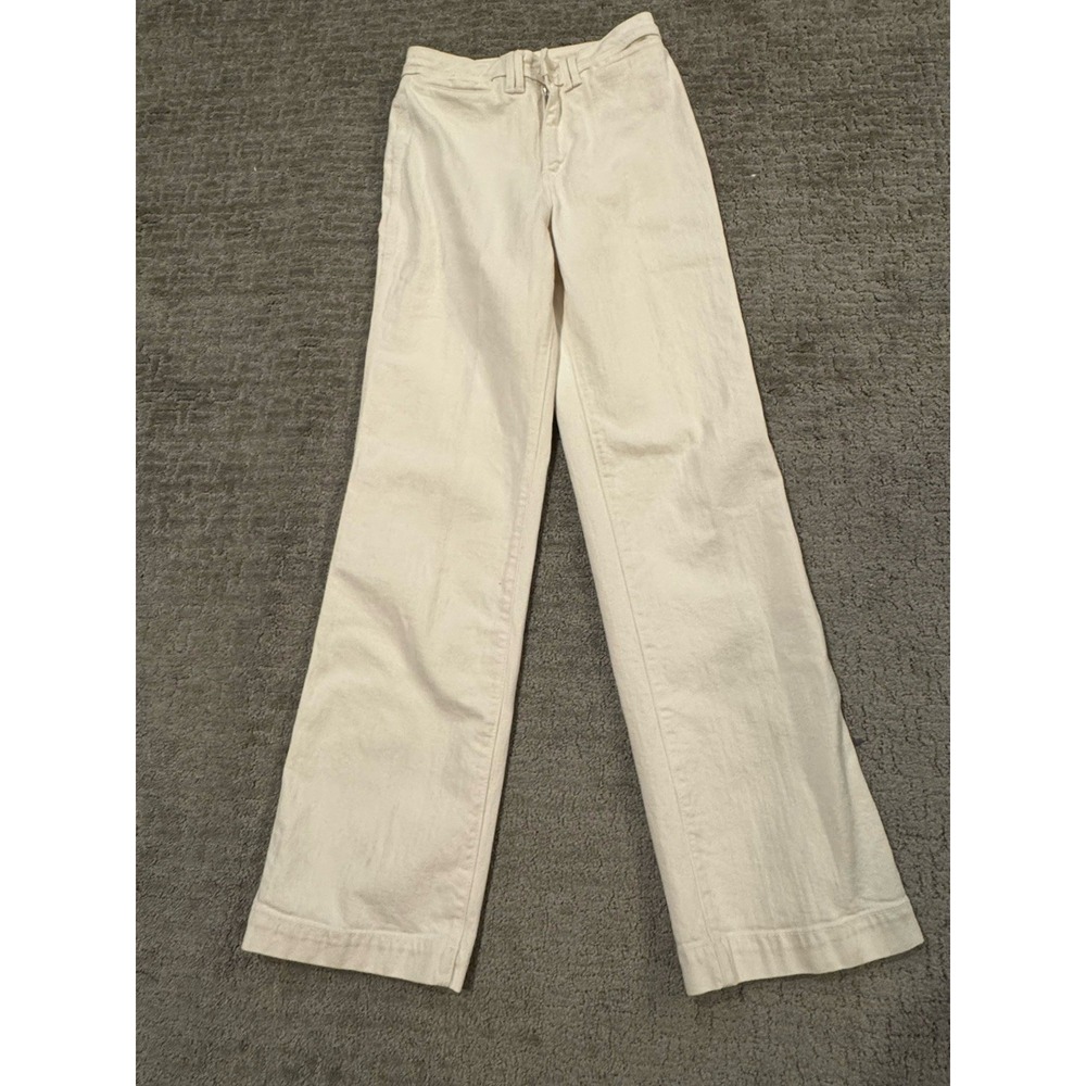 St. John Sport Women's Size 4 Straight Leg Trouser Pants Cream 32 Length (BR)
